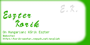 eszter korik business card